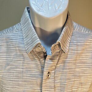 Robert Graham Men's gray and blue detailed Tailored Fit l/s shirt Large L EUC